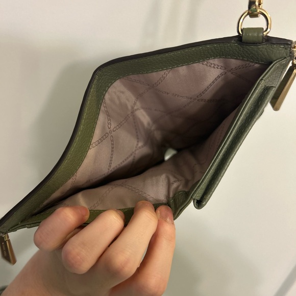 Michael Kors Jet Set Wallet Travel Double Wallet in Green Leather - Picture 6 of 10